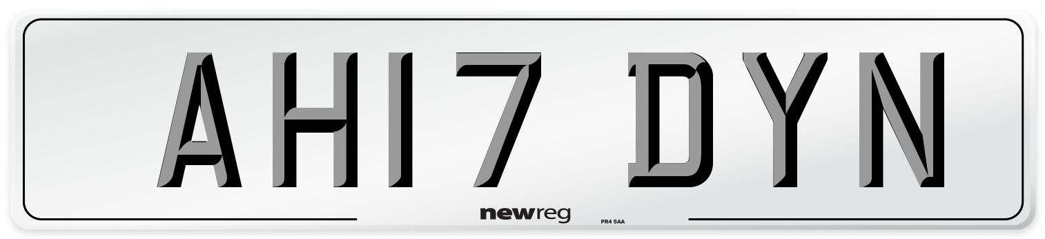 AH17 DYN Number Plate from New Reg